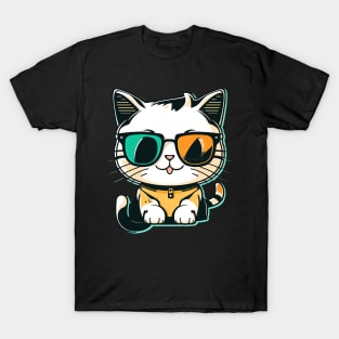 Cat wearing sunglasses cool T-Shirt